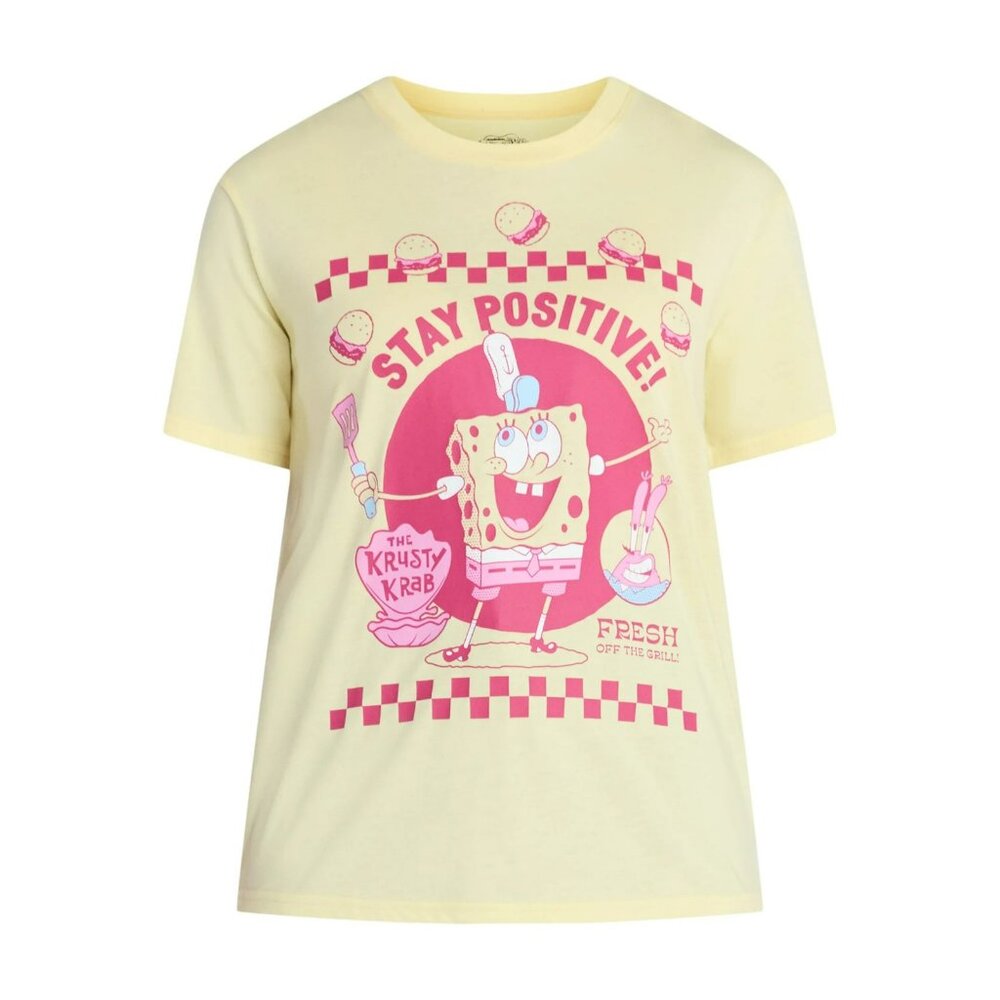 Spongebob Squarepants Graphic T-Shirt Womens XL 16-18